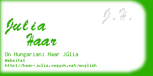 julia haar business card